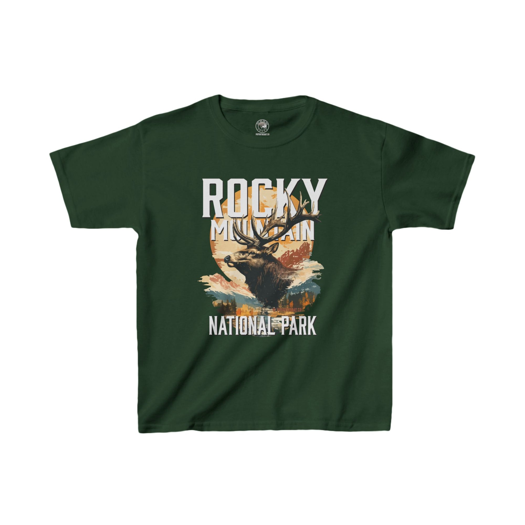 Rocky Mountain National Park Elk Kids Heavy Cotton™ Tee