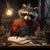 Dave the Raccoon sits at the drafting desk... coming up with new design ideas.