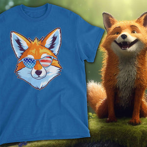 American Fox Youth T-Shirt - Blue