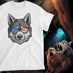 American Wolf T-Shirt - White