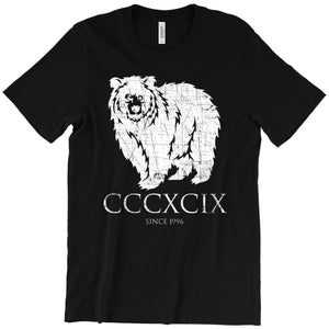 Grizzly 399 Roman Numerals T-Shirt Printify Black S 
