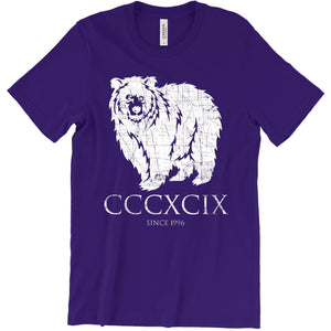 Grizzly 399 Roman Numerals T-Shirt Printify Team Purple S 