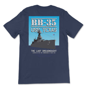 Battleship Texas BB-35 The Last Dreadnought T-Shirt T-Shirt Printify 