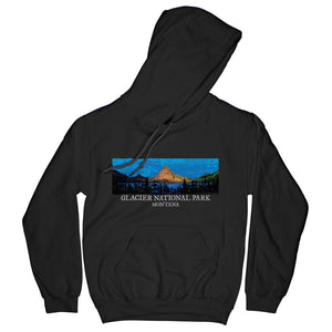 Glacier National Park Hoodie Hoodie Printify Black L 