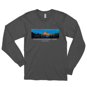Glacier National Park Long Sleeve T-Shirt Long-sleeve Printify Asphalt S 