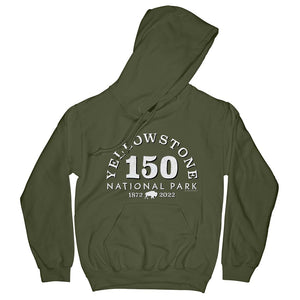 Yellowstone 150th Anniversary Hoodie Hoodie Printify Military Green S 