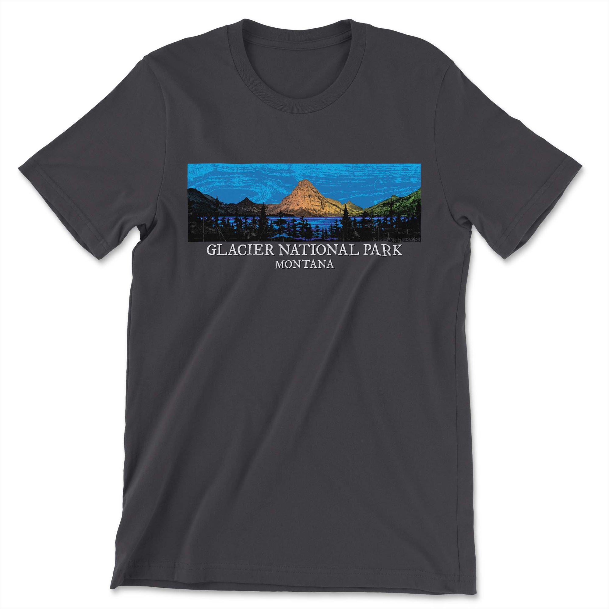 Glacier National Park Montana T-Shirt with Mountain Lake in the Background