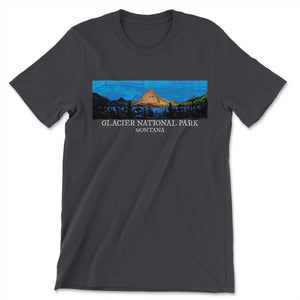 Glacier National Park T-Shirt T-Shirt Printify Dark Grey L 