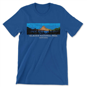 Glacier National Park T-Shirt T-Shirt Printify True Royal S 