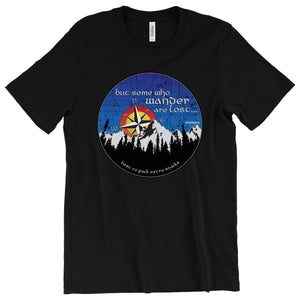 But some who wander are lost... T-Shirt Printify Black S 