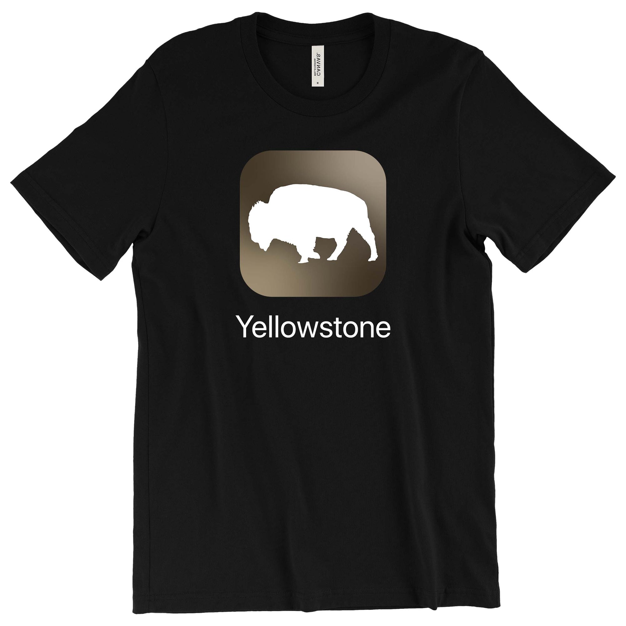 Iconic: The Bison of Yellowstone T-Shirt Printify Black L 