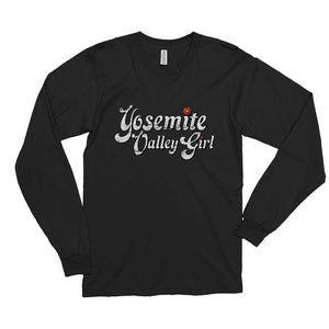 Yosemite Valley Girl Long Sleeve T-Shirt Long-sleeve Printify Black XS 
