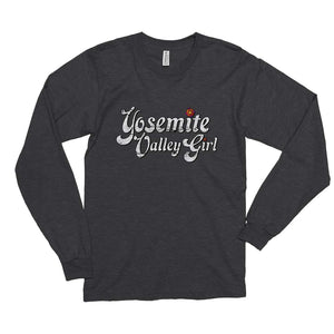 Yosemite Valley Girl Long Sleeve T-Shirt Long-sleeve Printify Dark Grey Heather L 