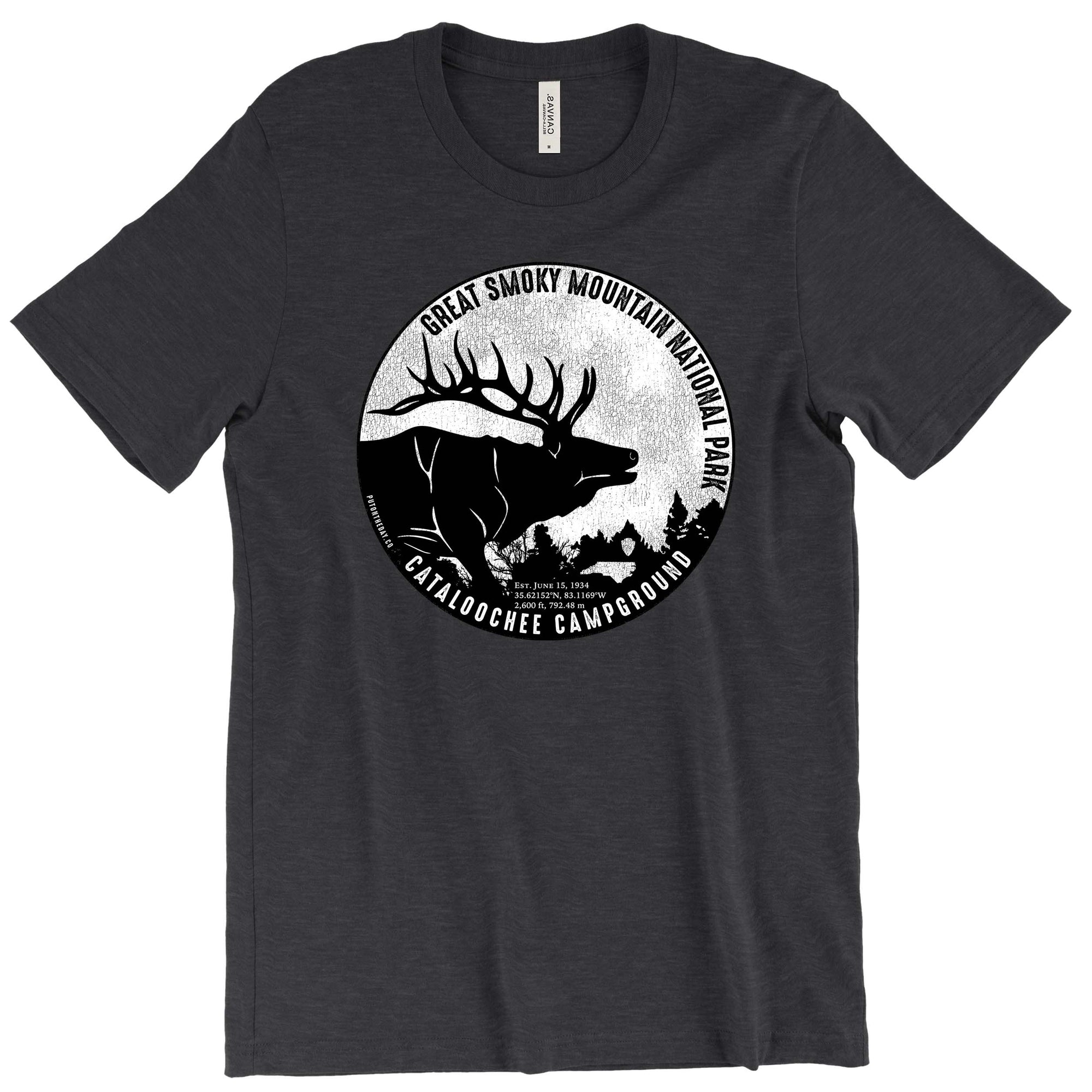 Cataloochee Campground, Great Smoky Mountains National Park T-Shirt Printify Black L 