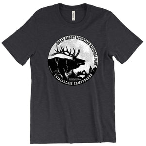 Cataloochee Campground, Great Smoky Mountains National Park T-Shirt Printify Dark Grey Heather S 