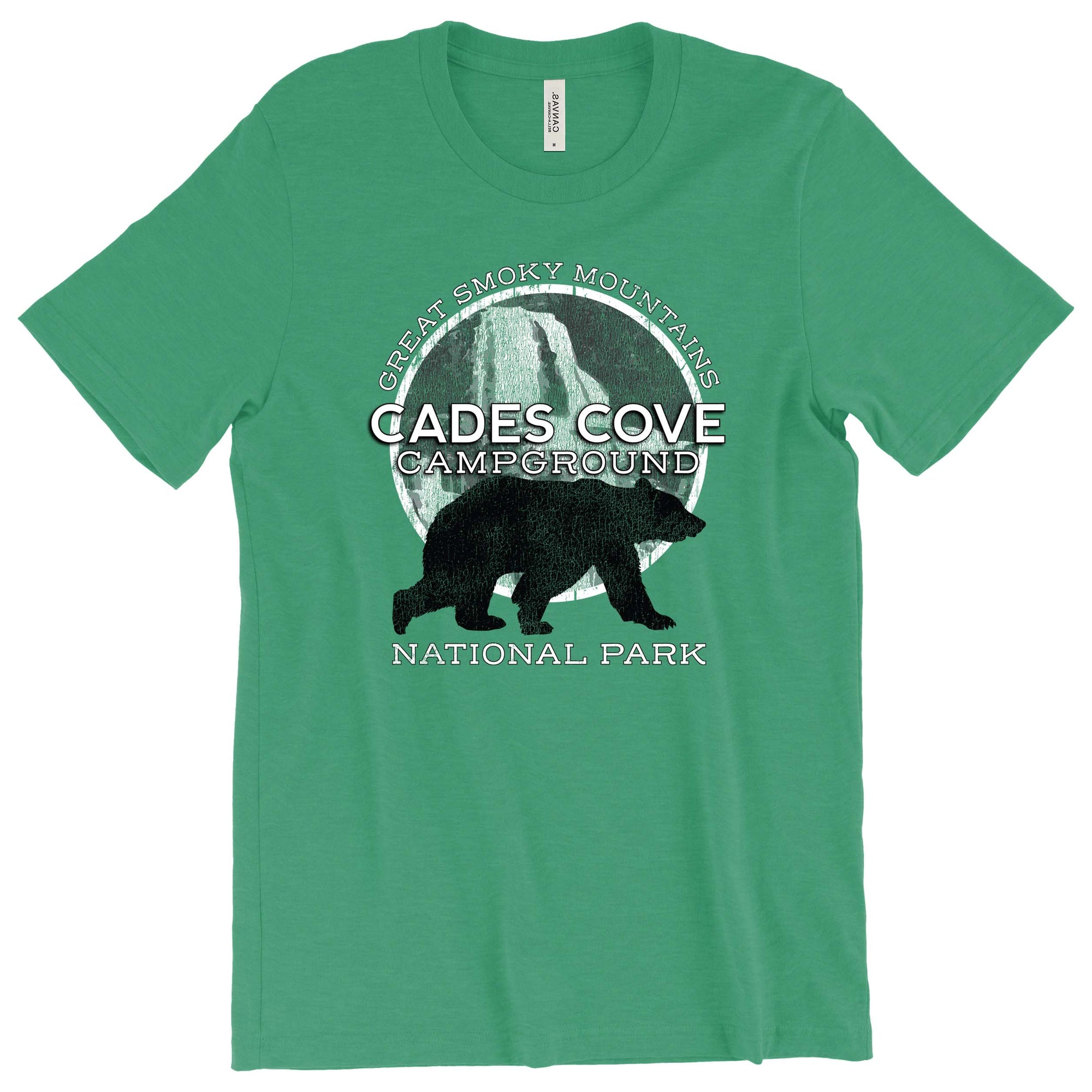 Cades Cove Campground Bear T-Shirt Printify Heather Kelly L 