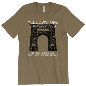 Yellowstone's Roosevelt Arch T-Shirt Printify Heather Olive S 