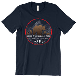 Grand Teton: Home Range of 399 T-Shirt Printify Navy S 
