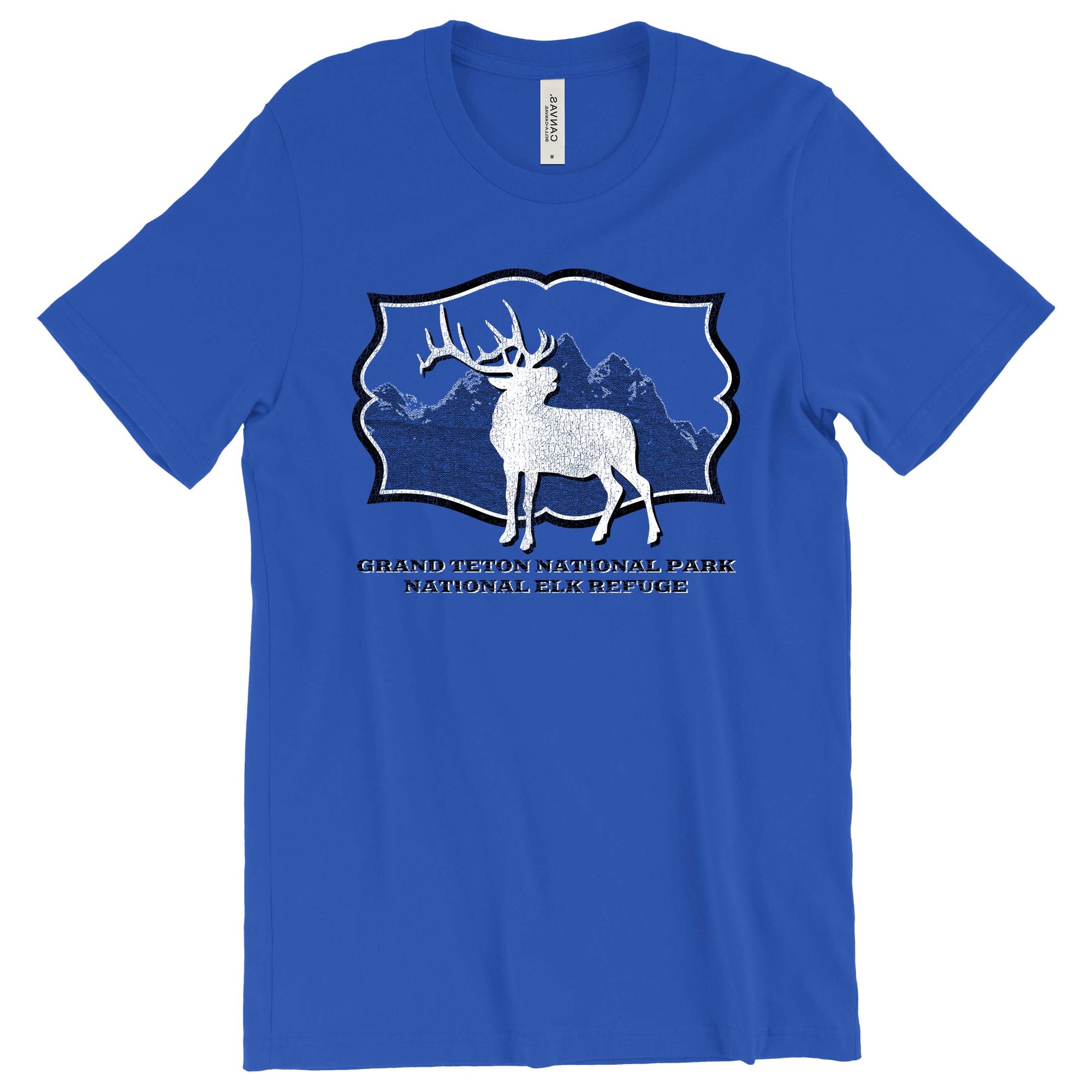 Grand Teton & National Elk Refuge T-Shirt Printify True Royal L 