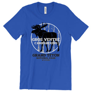 Gros Ventre Campground Moose T-Shirt Printify True Royal L 