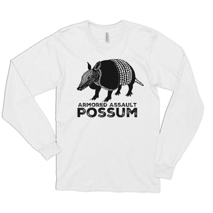 Armored Assault Possum - Long Sleeve Long-sleeve Printify White S 