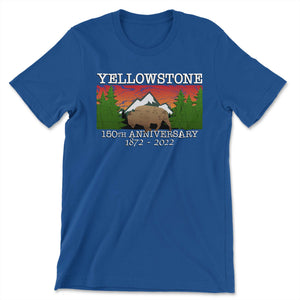 Yellowstone 150th Anniversary T-Shirt T-Shirt Printify True Royal L 